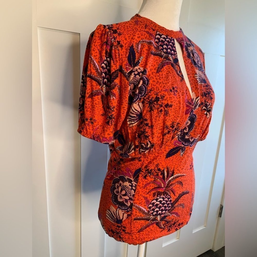 Free People Hear Me Roar Top Red Combo Size Large - Picture 4 of 11